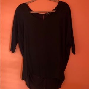 Black tunic, front 100%sulk